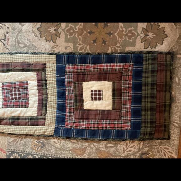 Handcrafted Patchwork Table Runner - Rustic Plaid Design - Picture 3 of 7